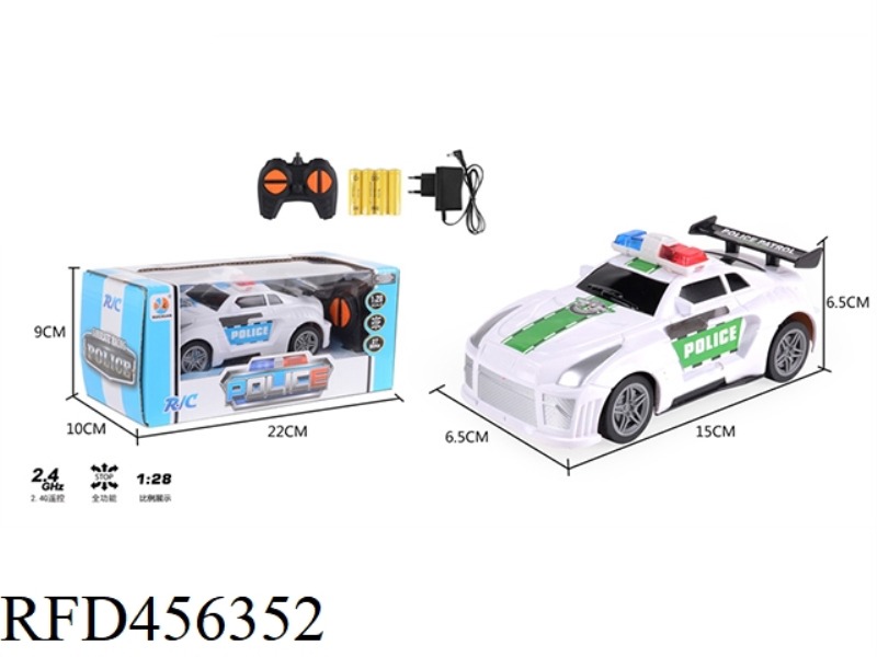 1:28 POLICE CAR FOUR-CHANNEL REMOTE CONTROL CAR