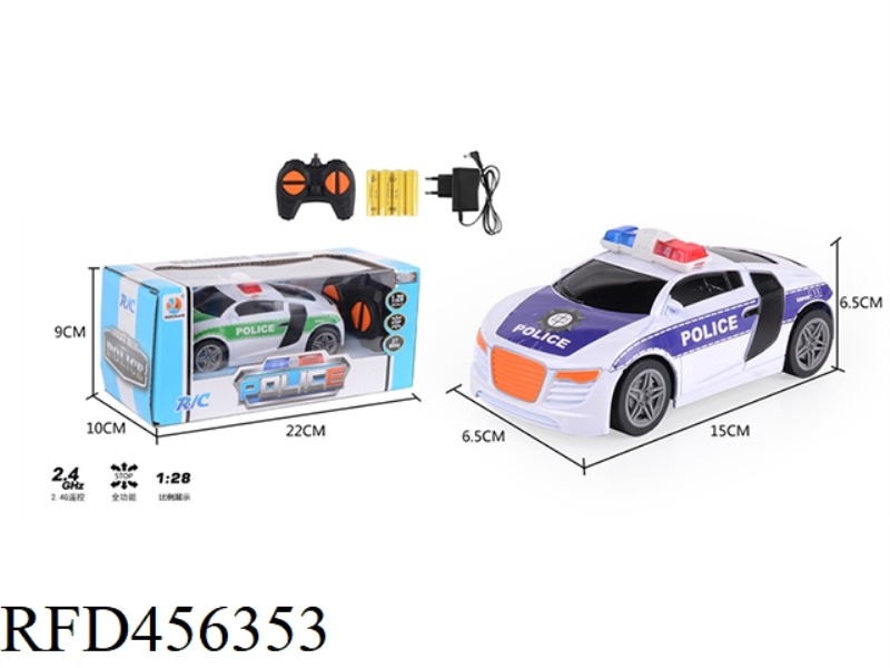 1:28 POLICE CAR FOUR-CHANNEL REMOTE CONTROL CAR