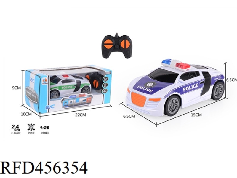1:28 POLICE CAR FOUR-CHANNEL REMOTE CONTROL CAR