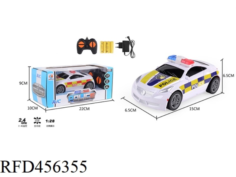 1:28 POLICE CAR FOUR-CHANNEL REMOTE CONTROL CAR