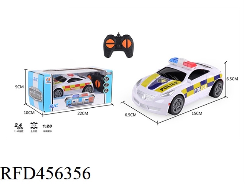 1:28 POLICE CAR FOUR-CHANNEL REMOTE CONTROL CAR