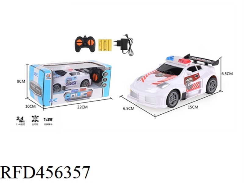 1:28 POLICE CAR FOUR-CHANNEL REMOTE CONTROL CAR