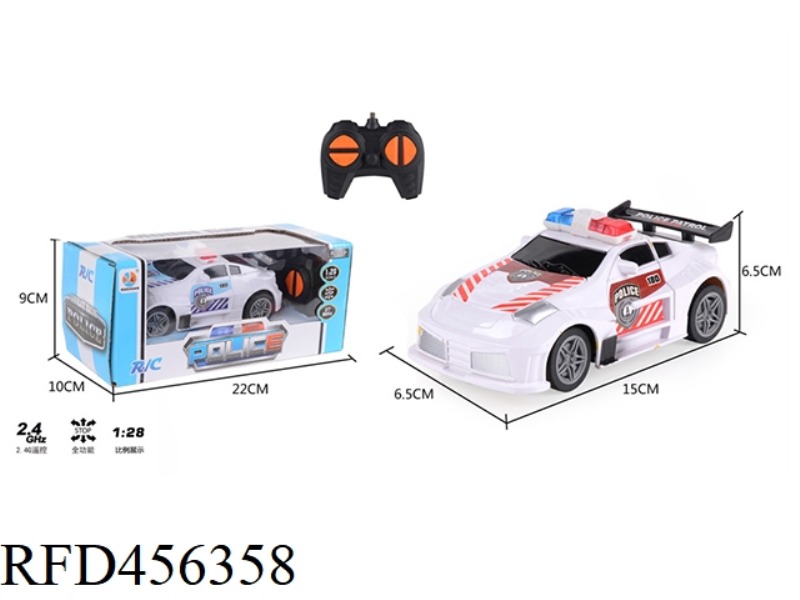 1:28 POLICE CAR FOUR-CHANNEL REMOTE CONTROL CAR