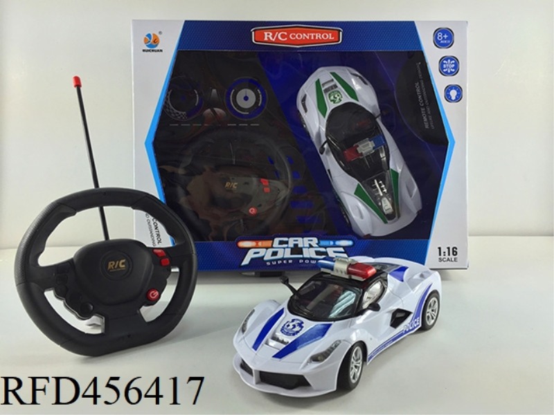 1:16 GRAVITY SENSING STEERING WHEEL FERRARI POLICE CAR OPEN WINDOW SEAT