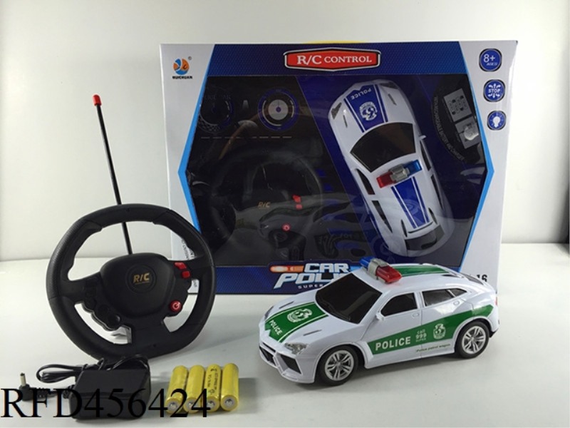 1:16 GRAVITY SENSING STEERING WHEEL LAMBORGHINI SUV POLICE CAR BLACK WINDOWS