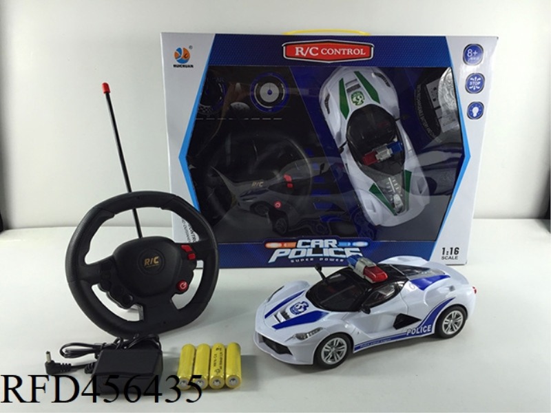 1:16 GRAVITY SENSING STEERING WHEEL FERRARI POLICE CAR OPEN WINDOW SEAT