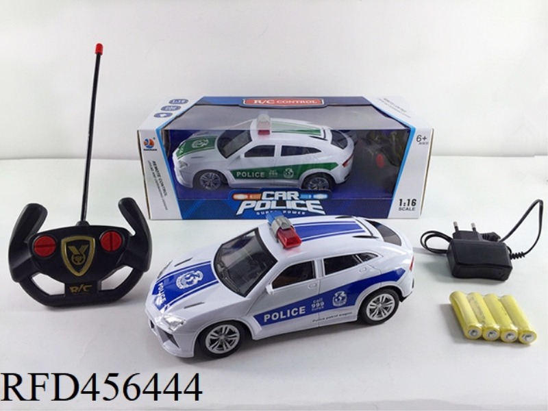 1:16 FOUR-CHANNEL LIGHT REMOTE CONTROL LAMBORGHINI SUV POLICE CAR BRIGHT WINDOW SEAT