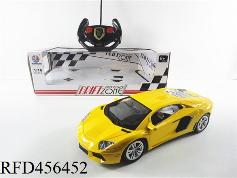 1:16 FOUR-CHANNEL LIGHT REMOTE CONTROL LAMBORGHINI SIMULATION CAR BRIGHT WINDOW SEAT