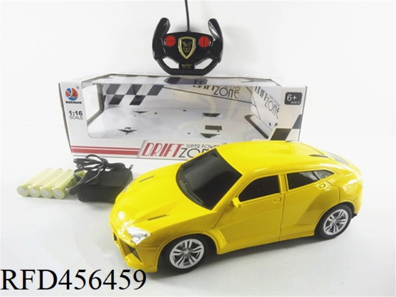 1:16 FOUR-CHANNEL LIGHT REMOTE CONTROL LAMBORGHINI SUV SIMULATION CAR BLACK WINDOW