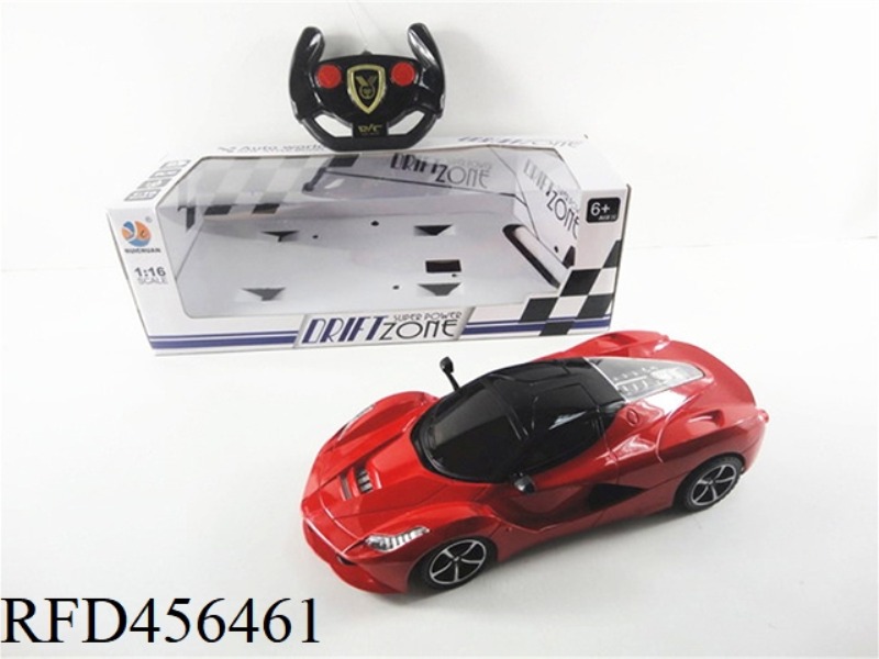 1:16 TWO-CHANNEL LIGHT REMOTE CONTROL FERRARI SIMULATION CAR BLACK WINDOW