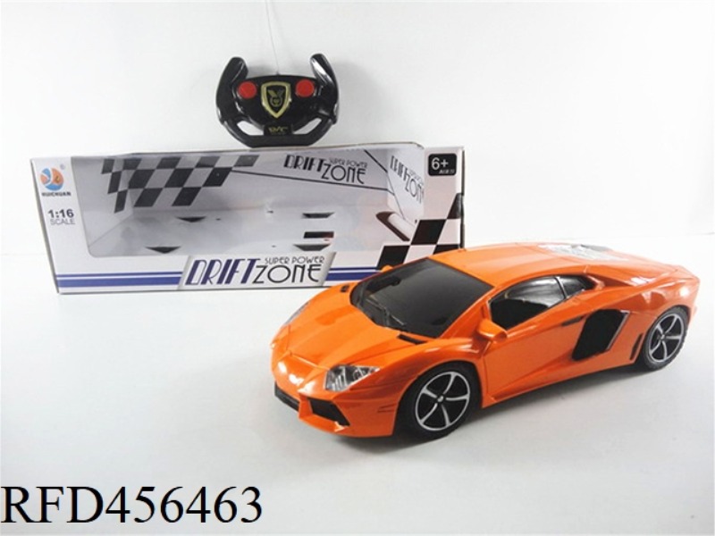 1:16 TWO-CHANNEL LIGHT REMOTE CONTROL LAMBORGHINI SIMULATION CAR BLACK WINDOW