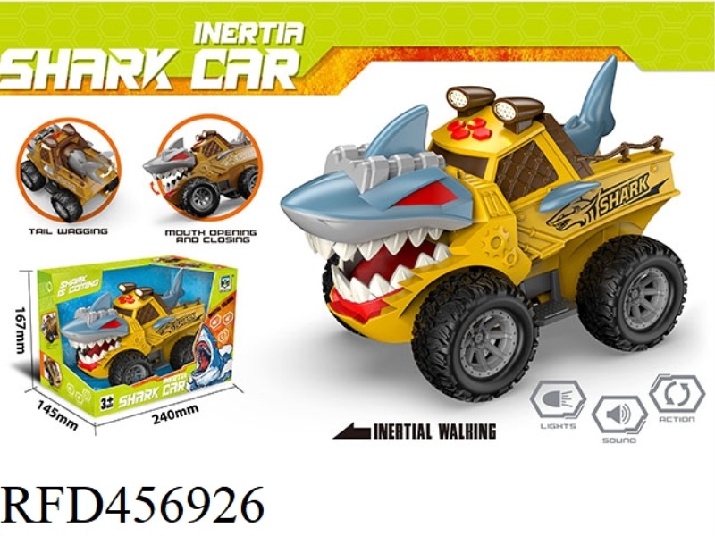INERTIA MECHANICAL SHARK CAR (WITH LIGHT, MUSIC AND ACTION)