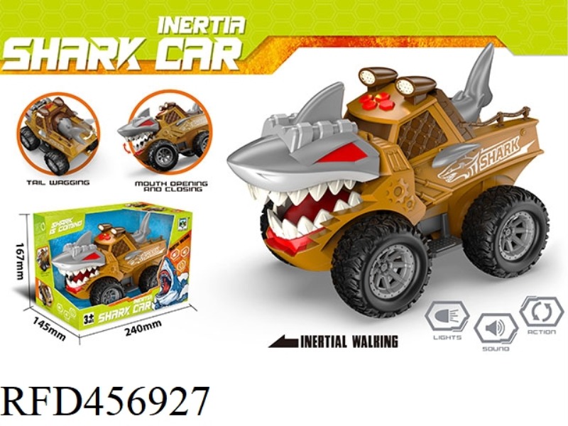 INERTIA MECHANICAL SHARK CAR (WITH LIGHT, MUSIC AND ACTION)