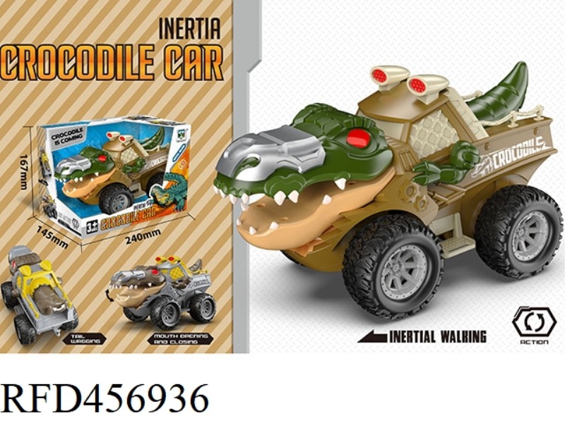 INERTIA MECHANICAL CROCODILE CAR (WITH ACTION)