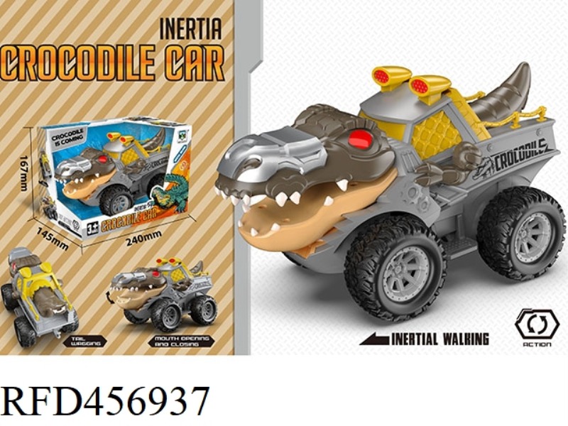 INERTIA MECHANICAL CROCODILE CAR (WITH ACTION)