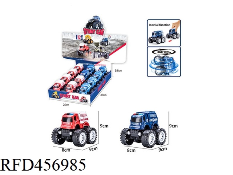 SINGLE INERTIA STUNT RESCUE VEHICLE 12PCS