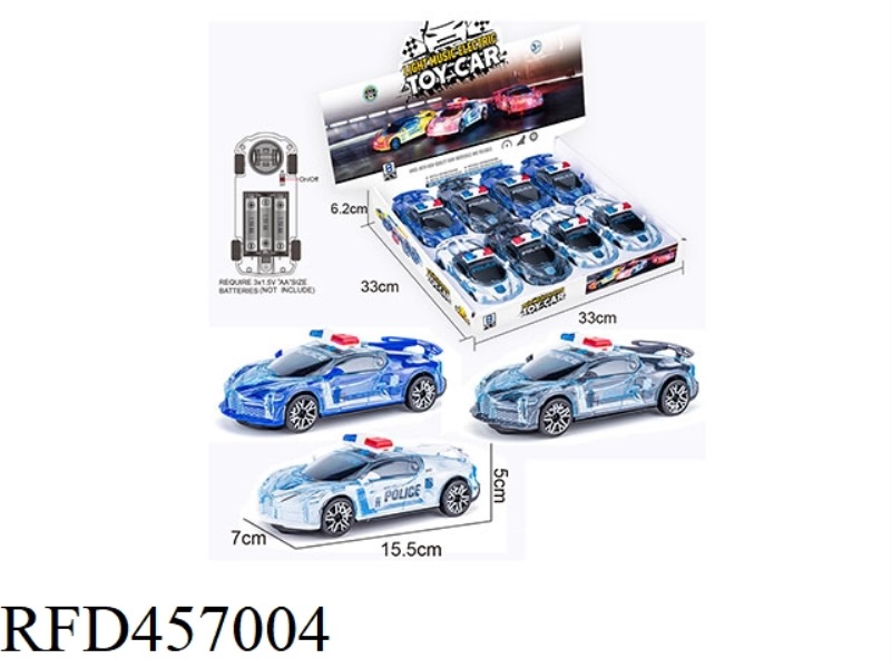 UNIVERSAL LIGHT POLICE CAR 8PCS