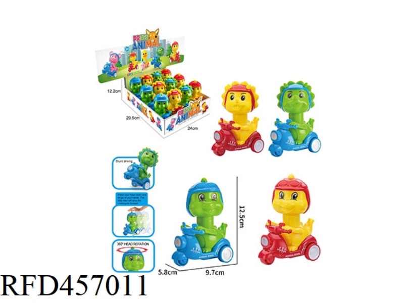PRESS INERTIAL DINOSAUR RIDER 12PCS