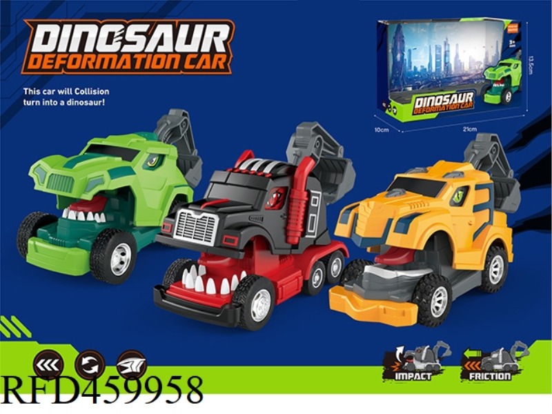 INERTIAL COLLISION DEFORMATION DINOSAUR CAR