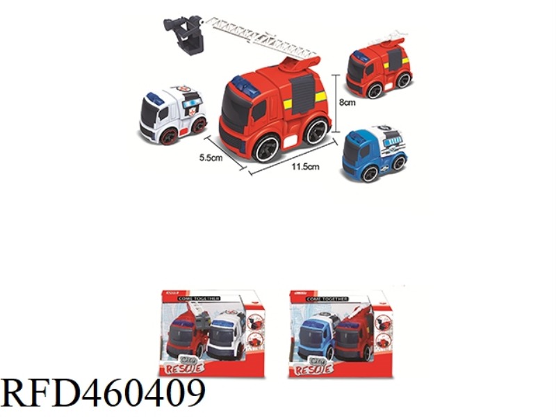 AMBULANCE FIRE POLICE VEHICLE (2PCS)