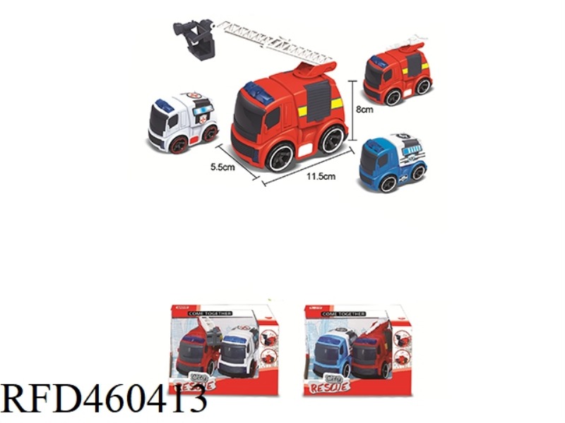 AMBULANCE FIRE POLICE VEHICLE (2PCS)