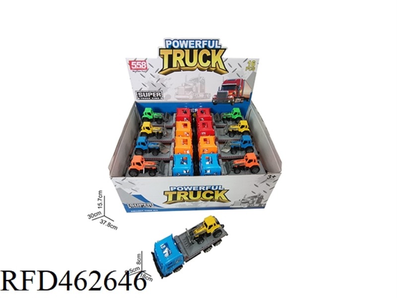 18 CM INERTIAL TRACTOR VEHICLE WITH A 9.5 CM PULL-BACK FARMER CAR