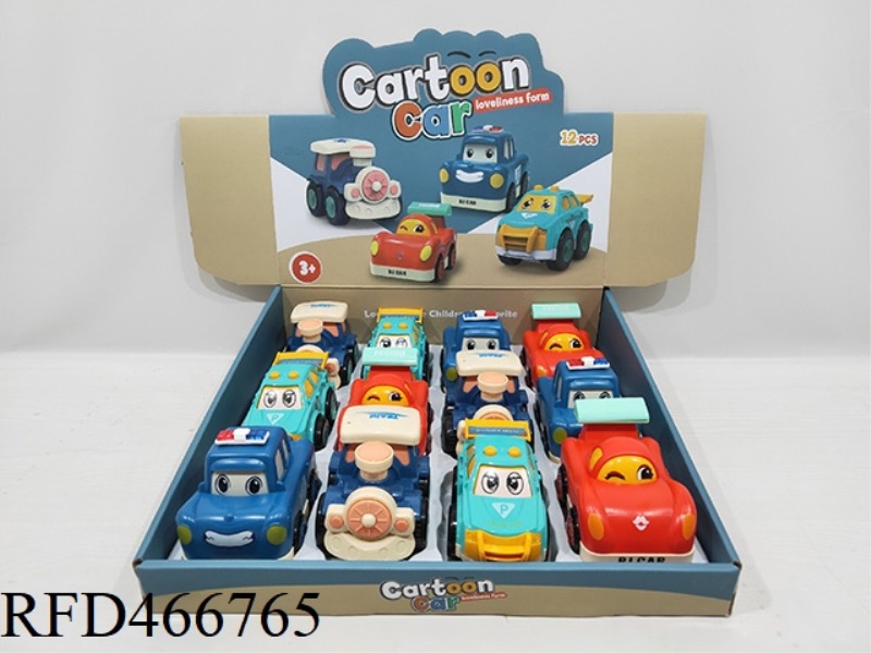 CARTOON INERTIA CAR (12PCS)A CAR (12PCS)