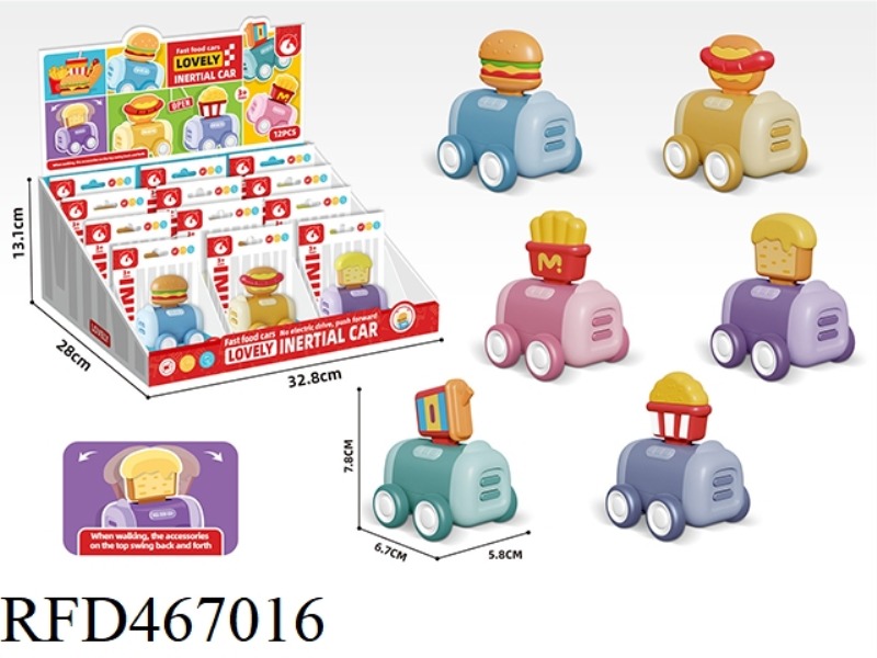 FOOD INERTIA CAR 12PCS/PDQ