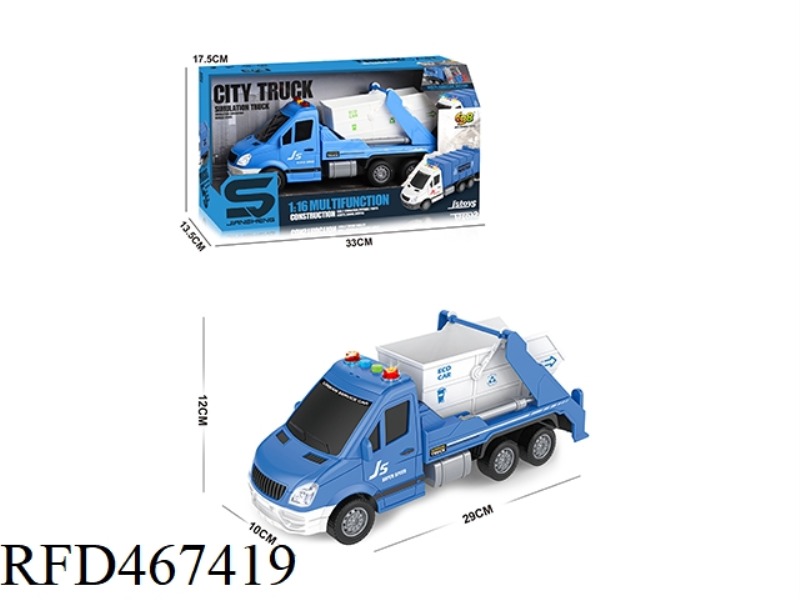 1: 16 INERTIA ENVIRONMENTAL PROTECTION VEHICLE WITH LIGHT AND MUSIC