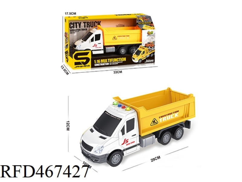 1: 16 INERTIA TIPPER WITH LIGHT AND MUSIC