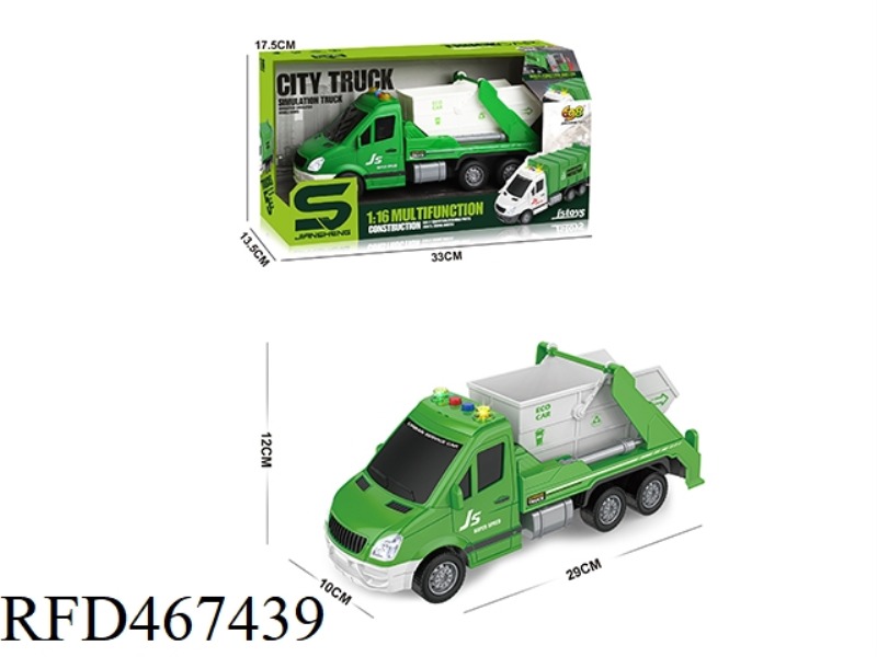 1: 16 INERTIA ENVIRONMENTAL PROTECTION VEHICLE WITH LIGHT AND MUSIC