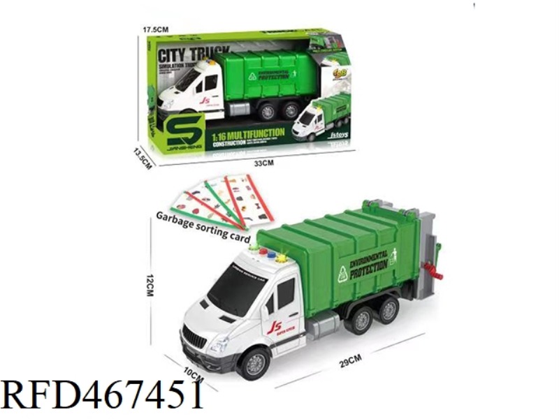 1: 16 INERTIA ENVIRONMENTAL PROTECTION VEHICLE WITH LIGHT AND MUSIC