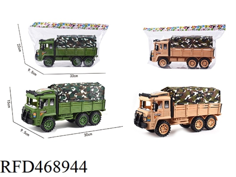 SIMULATED INERTIAL MILITARY CANVAS VEHICLE