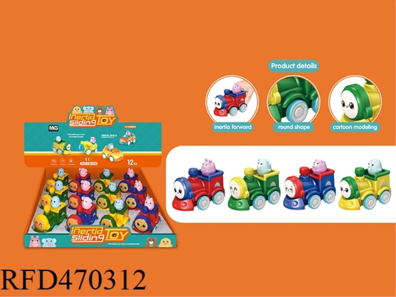 INERTIA CARTOON CAR CUTE PET SMALL TRAIN (12 / DISPLAY BOX)