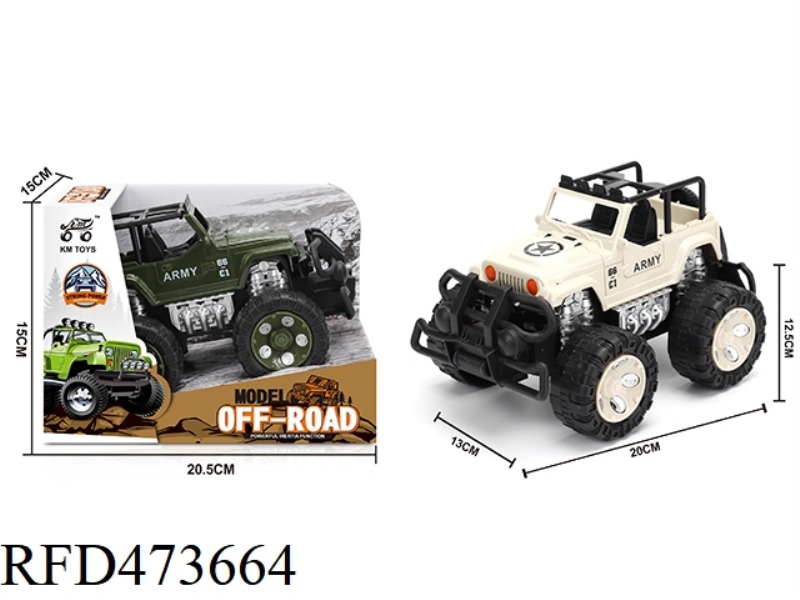 INERTIA JEEP MILITARY OFF-ROAD VEHICLE 1:28