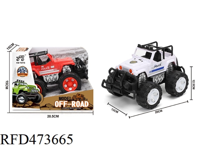 INERTIA JEEP POLICE SUV 1:28