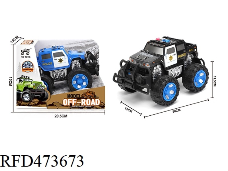 INERTIA HUMMER POLICE BUGGY 1:28