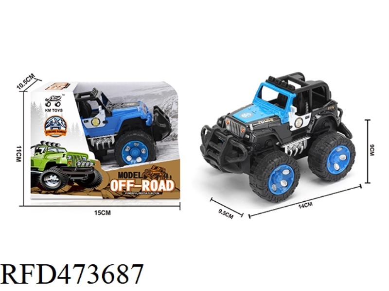 INERTIA JEEP POLICE SUV 1:43