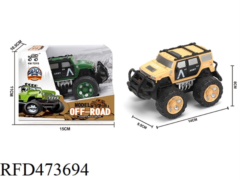 INERTIA HUMMER MILITARY OFF-ROAD VEHICLE 1:43