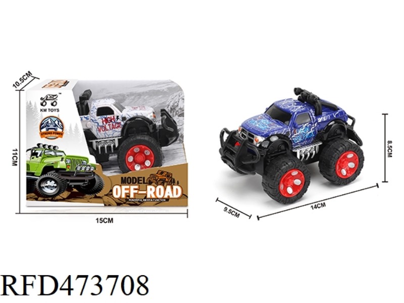 INERTIA PICKUP LIGHTNING PATTERN OFF-ROAD VEHICLE 1:43