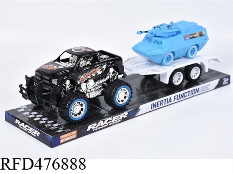 INERTIAL PICKUP TRUCK TOW 1 SLIDING SOLID COLOR TANK