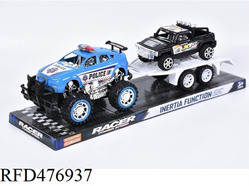 INERTIAL POLICE CAR TOW 1 SKID PICKUP TRUCK