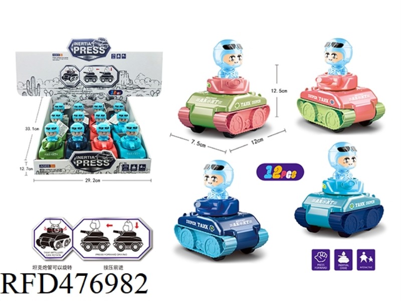 SOLDIER INERTIA PRESS WALKING TANK 12PCS