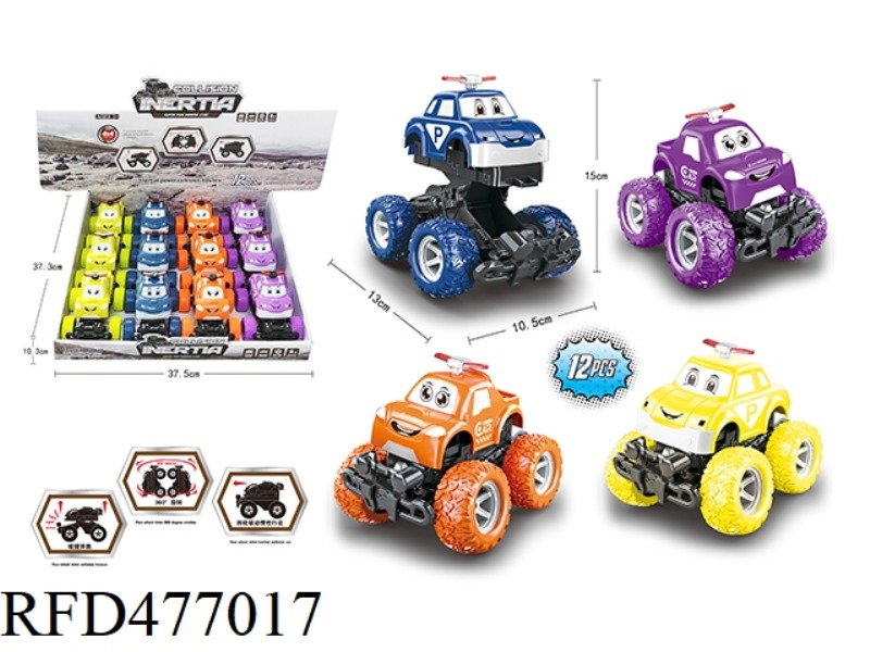 INERTIAL COLLISION BURST POLICE CAR 12PCS