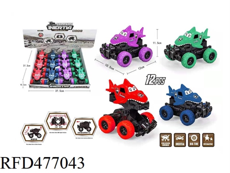 INERTIA DEFORMATION SHARK CAR 12PCS