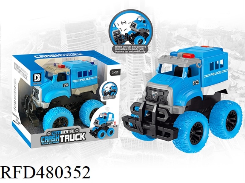 INERTIA COLLISION POLICE CAR