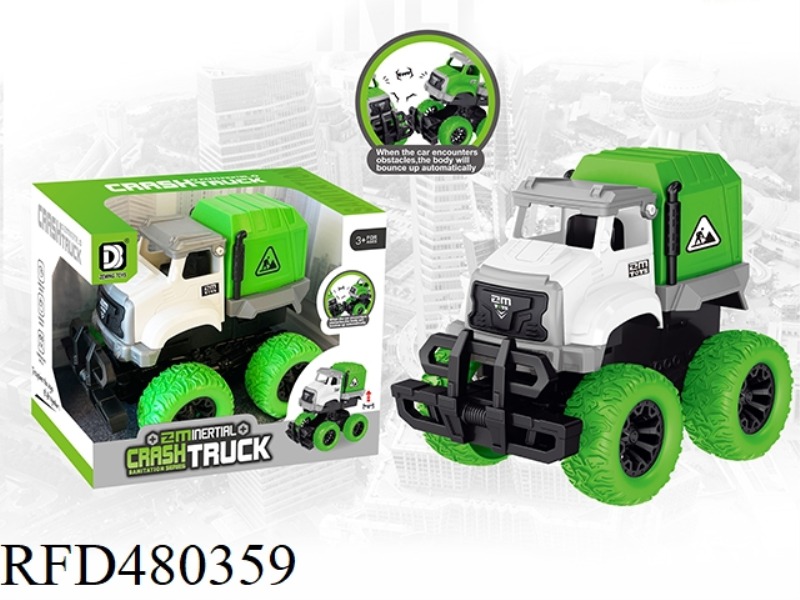 INERTIAL COLLISION SANITATION VEHICLE