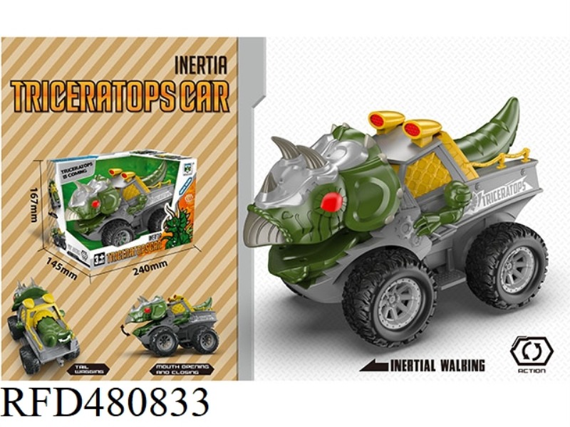 INERTIAL MECHANICAL TRICERATOPS (WITH ACTION)