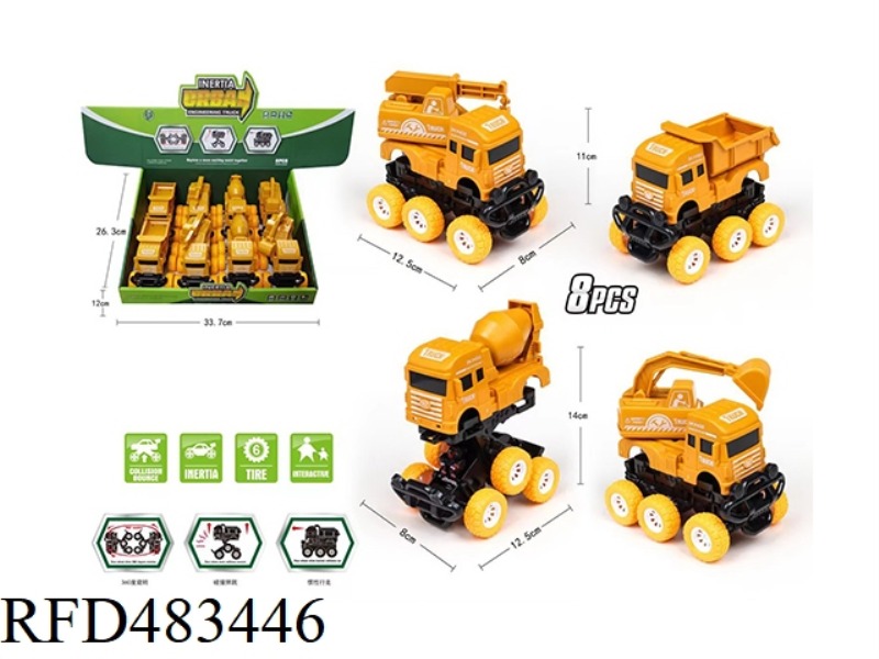 INERTIA COLLISION SIX-WHEEL ENGINEERING VEHICLES 8