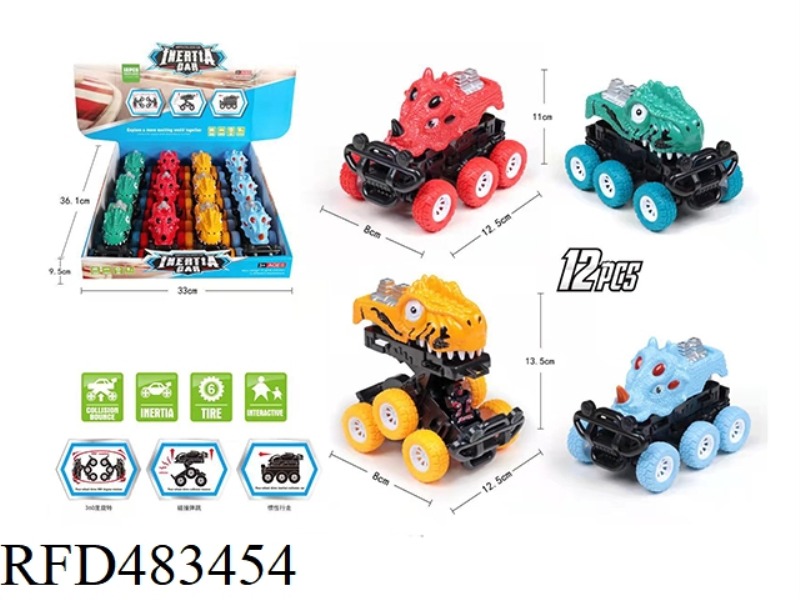 INERTIAL COLLISION SIX-WHEELED DINOSAURS (12)